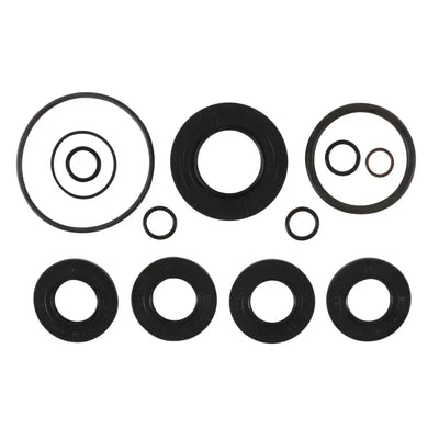 Assorted black rubber seals from All Balls 25-7110 Transmission Seal Kit, perfect seal kit for transmission seal replacement