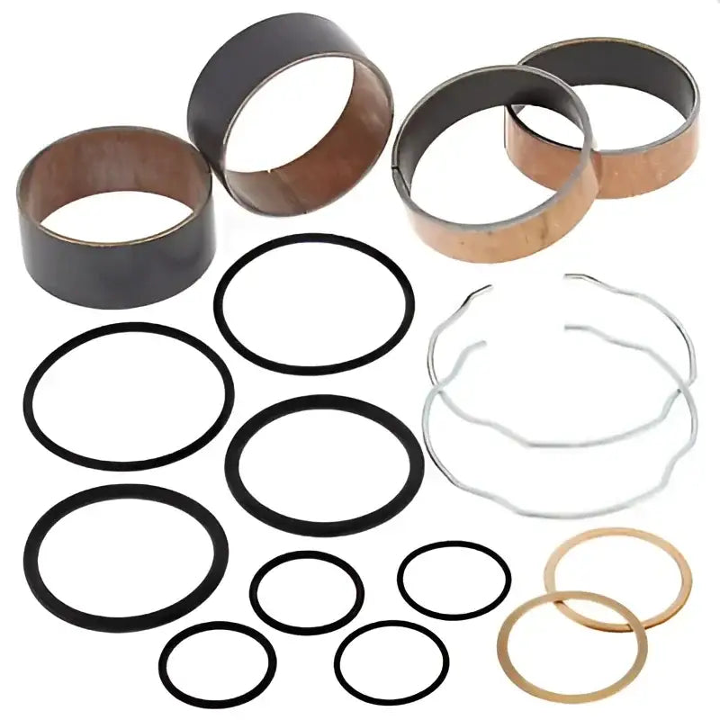 Assorted motorcycle fork rebuild kit.