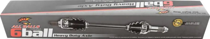 Ball heavy duty axle in retail packaging for the All Balls AB6-CA-8-338 6 Ball Heavy Duty Axle