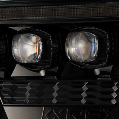 AlphaRex 12-15 Toyota NOVA LED Proj Headlights Plank Style Alpha Blk w/Activ Light/Seq Signal/DRL - Truck & Automotive