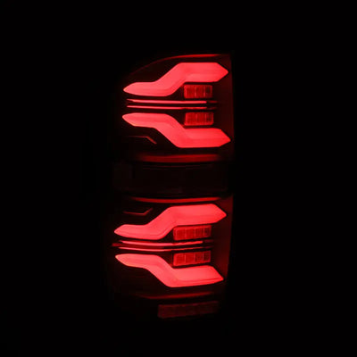 AlphaRex 14-21 Toyota Tundra LUXX LED Taillights Alpha Blk w/Activ Light/Seq Signal - Truck & Automotive
