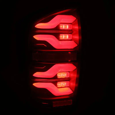 AlphaRex 16-21 Toyota TacomaLUXX LED Taillights Blk w/Activ Light/Seq Signal - Truck & Automotive