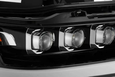 AlphaRex 19-20 Ram 1500HD NOVA LED Proj Headlights Plank Style Gloss Blk w/Activ Lght/Seq Signal/DRL - Truck &