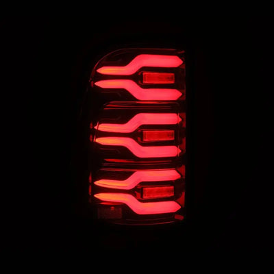 AlphaRex 19-21 Dodge Ram 1500 Luxx-Series LED Tail Lights Black/Red w/Activ Light/Seq Signal - Truck & Automotive