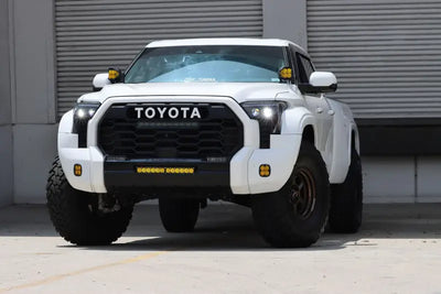 AlphaRex 22-23 Toyota Tundra LUXX-Series Headlights Alpha-Black w/Amber DRL - Req 810029 OR 810030 - 880873 - Lights