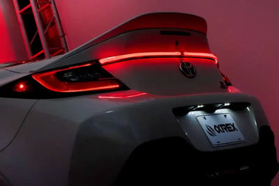 White Toyota GR86 rear with vivid red Luxx LED taillights from AlphaRex 220030