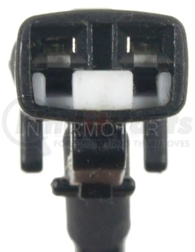 Black electrical connector with white latch.