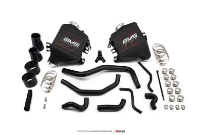 Automotive cooling system components featuring AMS Performance VR30 Intercoolers for Nissan Z VR30
