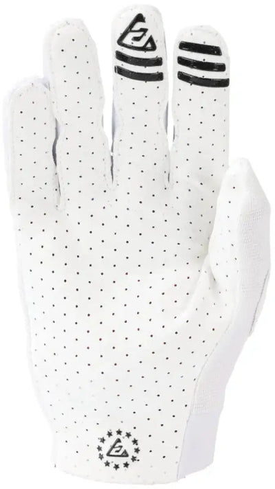 White perforated golf glove from Answer 25 Aerlite Gloves White/Black in medium size