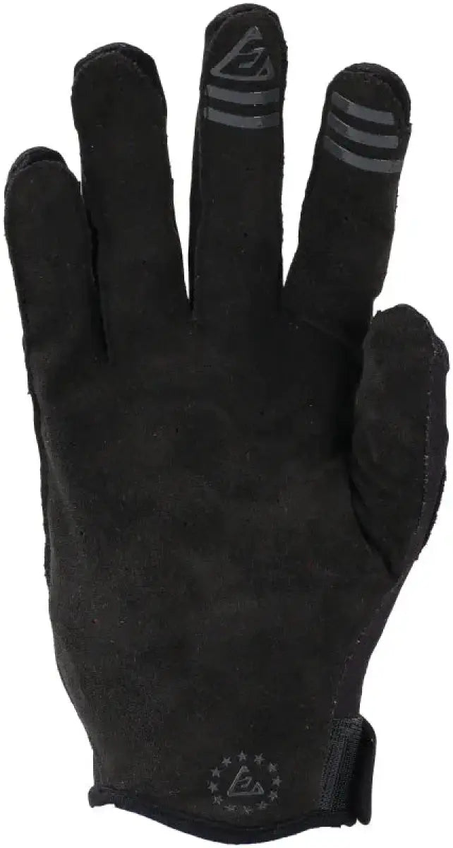 Black touchscreen-compatible ascent gloves black grey for Youth - medium size
