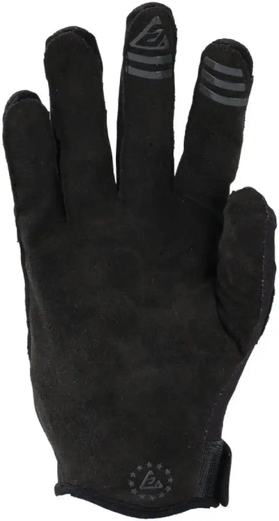 Black glove with finger designs from Answer 25 Ascent Gloves Black/Grey Youth XS