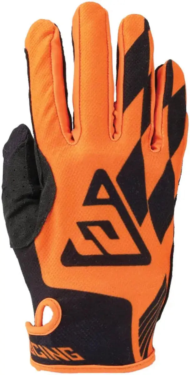 Orange and black motocross glove from Answer 25 Ascent Prix Gloves Hyper Orange/Black Youth Large