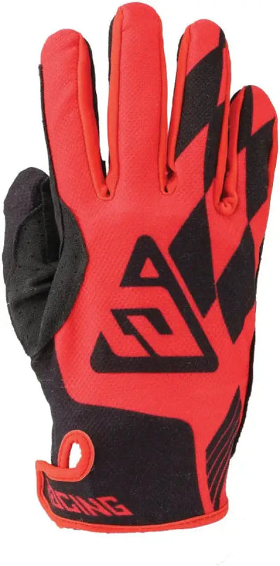 Red and black Ascend Prix Gloves for racing, XL size, perfect for speed fans