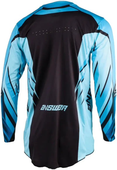 Blue and black long-sleeved elite xotic jersey for youth Medium style