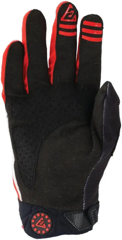 Black and red Answer 25 Peak Flo Gloves for youth, perfect flo gloves style