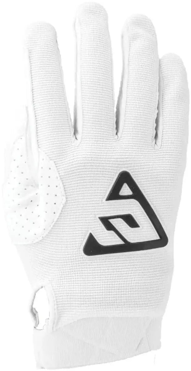 White golf glove with black logo from Answer 25 Peak Gloves White/Black in 2XL