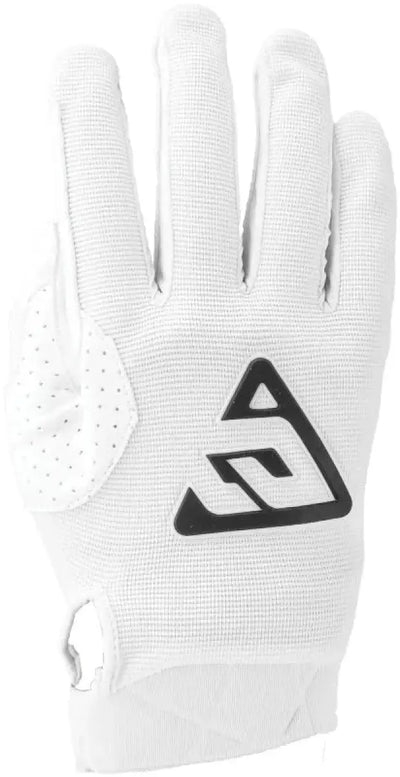 White golf glove with black logo from Answer 25 Peak Gloves White/Black XS