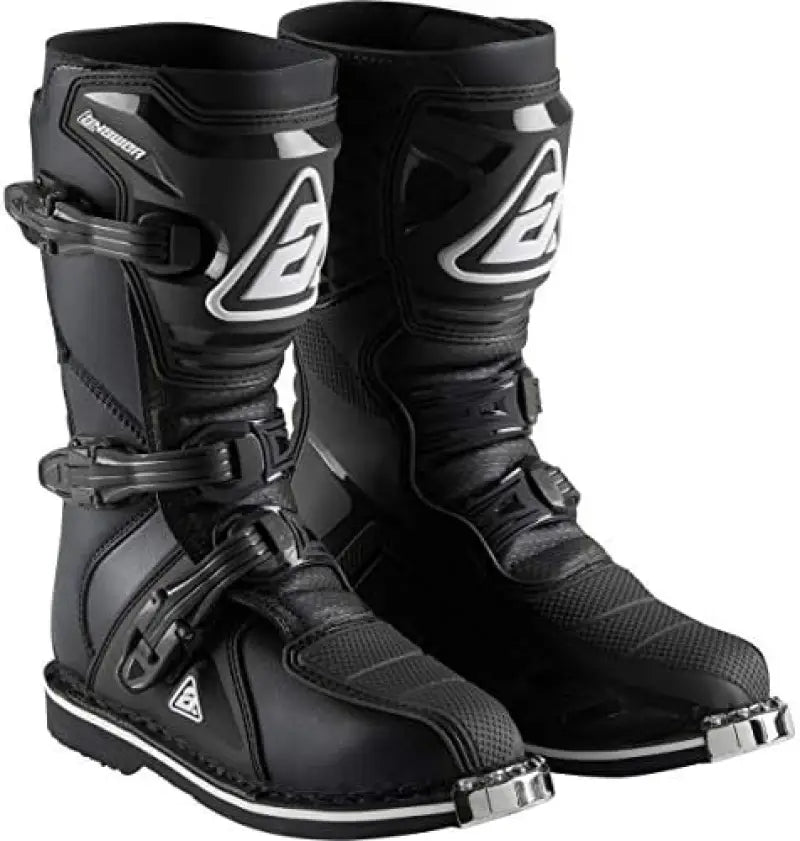 Black motocross boots Answer AR1 Boot Black Youth for kids, ideal for young riders