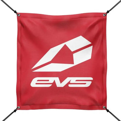 Red answer banner with white logo for RV parts & accessories or truck parts