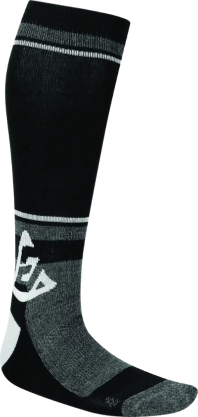 Answer Moto Socks Black Youth knee-high socks in black and gray for moto fans