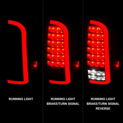 ANZO Toyota Tacoma full LED tail lights with light bar, red brake/turn signals