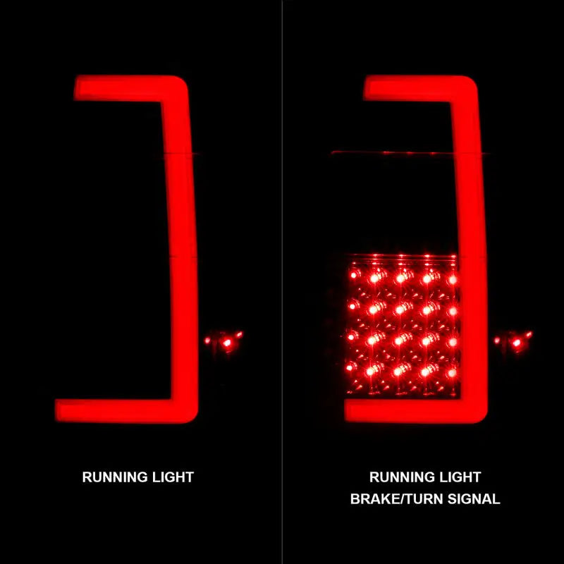 ANZO 07-17 Ford Expedition LED Taillights w/ Light Bar Black Housing Clear Lens - Truck & Automotive