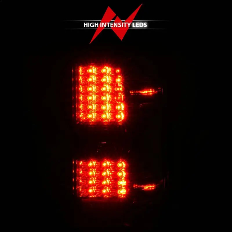 ANZO smoke LED tail lights for 15-19 Chevy Silverado HD with red diodes
