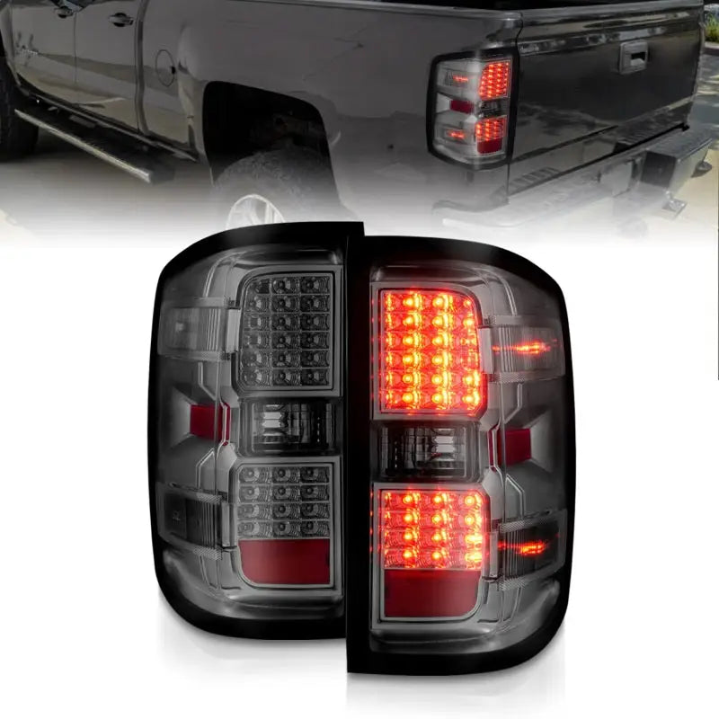 Smoke LED tail lights for 2015-2019 Chevy Silverado 3500HD