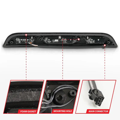ANZO 15-20 Ford F-150 - F-450 LED Third Brake Light - Black Housing/Smoke Lens - Truck & Automotive