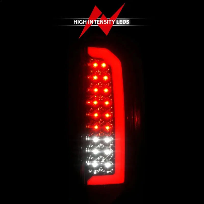 Illuminated LED tail light for GMC Canyon with red lightbar and smoke lens