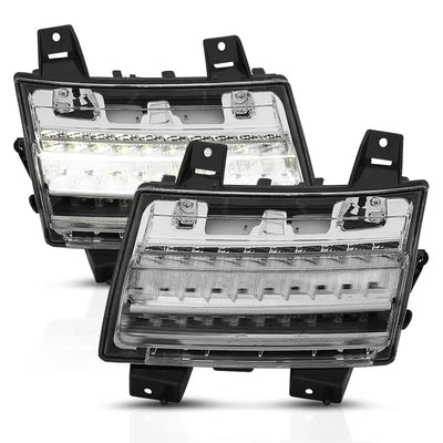 Chrome clear LED fog lights for Jeep Wrangler JL by ANZO