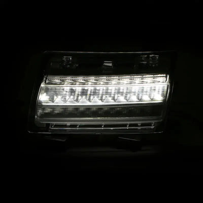 Chrome clear LED Jeep Wrangler JL headlight with sequential signal