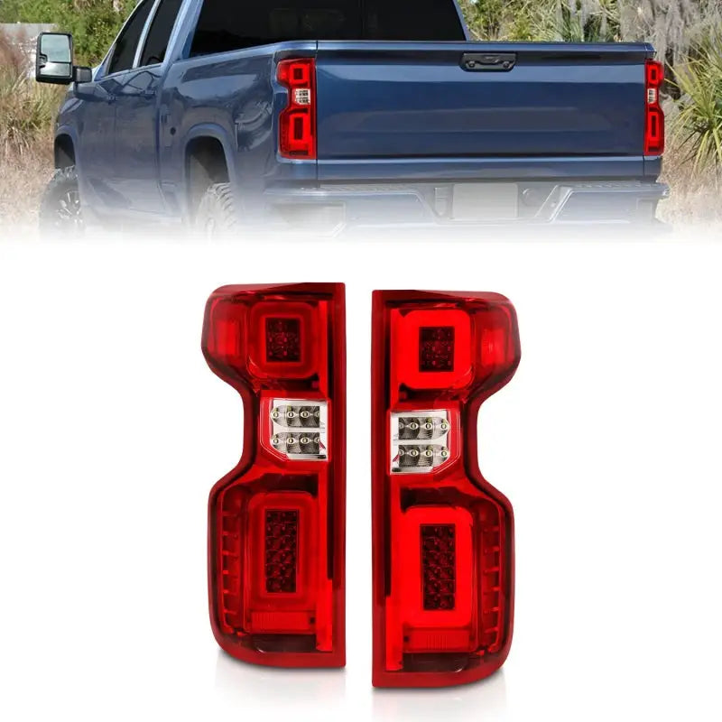 2019 Chevy Silverado 3500HD Work Truck full LED tail lights chrome housing