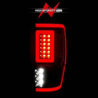 ANZO 19-22 Ford Ranger Full LED Taillights w/ Lightbar Sequential Signal Black Housing/Clear Lens - Truck & Automotive