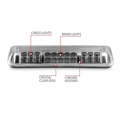 ANZO 2004-2008 Ford F-150 LED 3rd Brake Light Chrome B - Series - Truck & Automotive