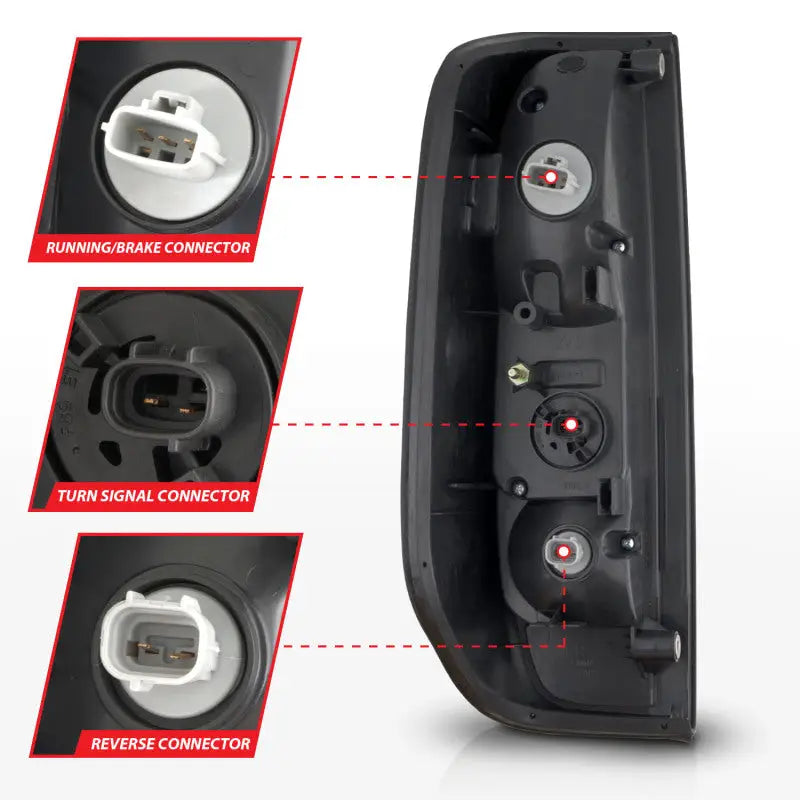 ANZO 2005-2021 Nissan Frontier LED Taillights Black Housing/Smoke Lens - Truck & Automotive