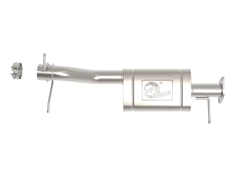Silver stainless steel exhaust system with clamp for Apollo GT Series muffler upgrade pipe