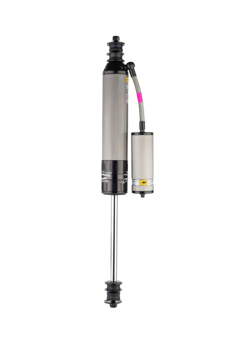 Silver and black OMEBP51 shock absorber with reservoir for LC80/105 front vehicles