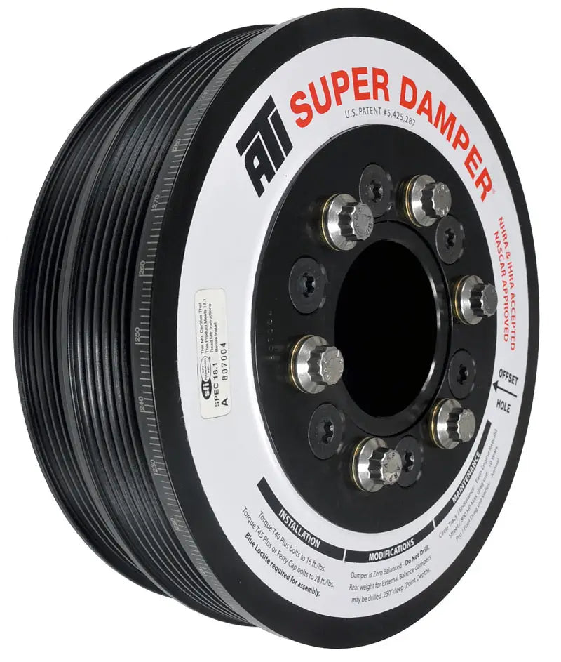 ATI Damper - 7.425in - Steel LW - 6/4 Grv - LS1/LS2 - F & V Body - 3 Ring - ATI917242 - Engine Components