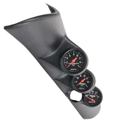 Black triple gauge pillar for Ram 98-02 with a-pillar z-gauge kit for boost EGT trans