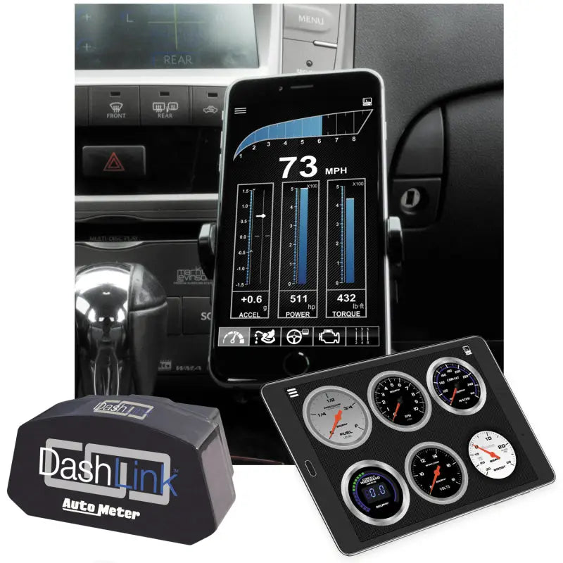 Autometer OBD-II Wireless Data Module Bluetooth DashLink for Apple IOS & Andriod Devices - 6036