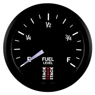 Autometer Stack Instruments 52mm 0-280 Ohm Programmable Pro Stepper Motor Fuel Level Gauge - Black - ST3315