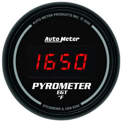 Autometer Z Series 52mm 0-2000 Deg F Digital EGT/Pyrometer Gauge - 6345