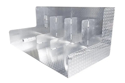 Auxiliary Fuel Tank DOT Approved For Direct Feed Into OEM Tank; Diesel; 80 Gallon Capacity; L-Shaped; 48 Inch Length X
