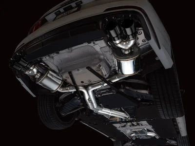 Car exhaust system featuring awe tuning touring edition exhaust with diamond black tips