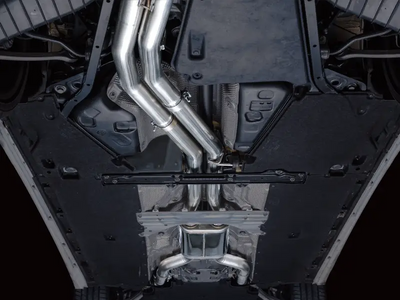Car’s stainless steel track edition exhaust with diamond black tips for Audi C8 S6/S7