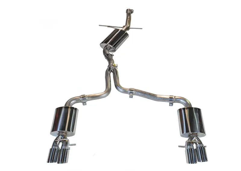 AWE Tuning Audi B8 A5 2.0T Touring Edition Exhaust - Quad Outlet Polished Silver Tips - Truck & Automotive