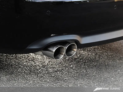 AWE Tuning Audi B8 A5 2.0T Touring Edition Exhaust - Quad Outlet Polished Silver Tips - Truck & Automotive