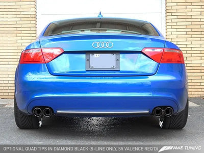 AWE Tuning Audi B8 A5 2.0T Touring Edition Exhaust - Quad Outlet Polished Silver Tips - Truck & Automotive