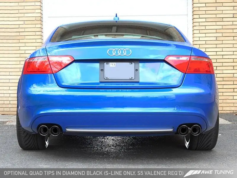 AWE Tuning Audi B8 A5 2.0T Touring Edition Exhaust - Quad Outlet Polished Silver Tips - Truck & Automotive
